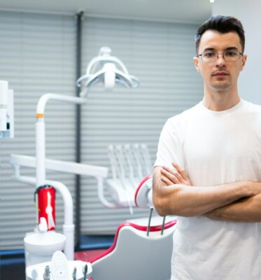 Portrait of dentist doctor in the office